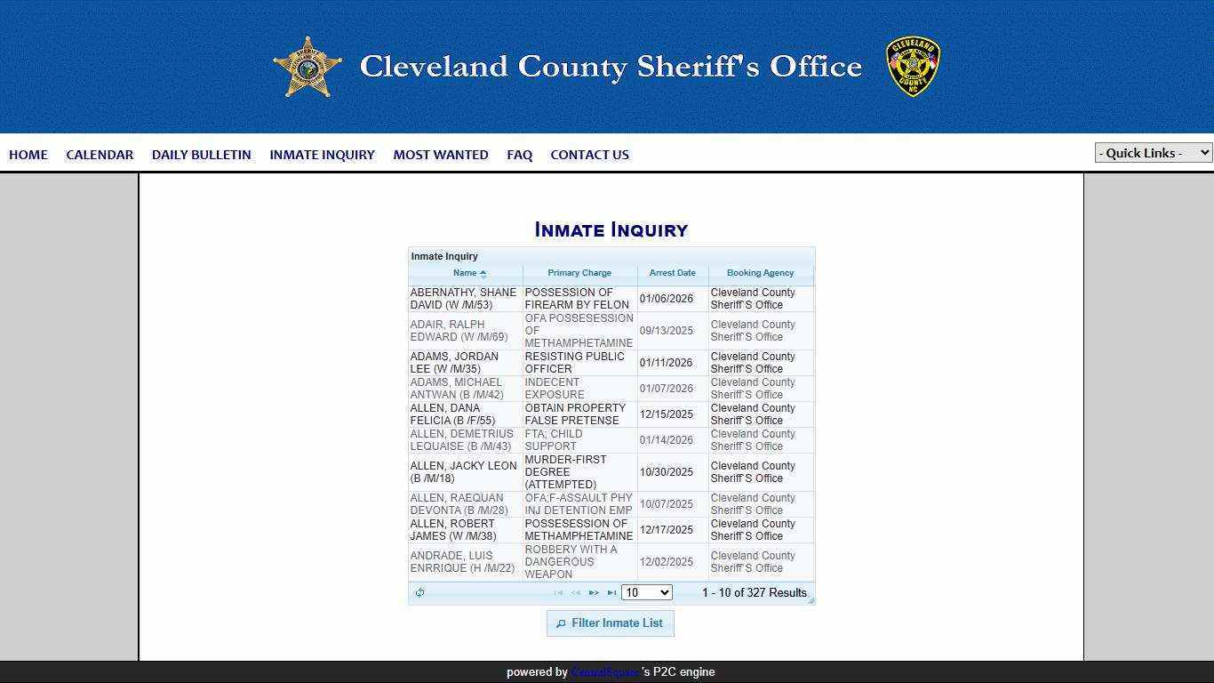 Cleveland County Sheriff Office P2C