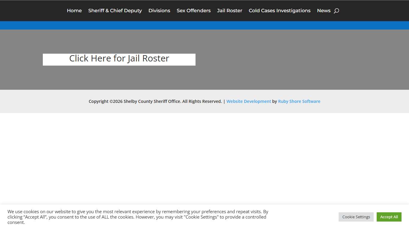 Jail Roster | Shelby County Sheriff