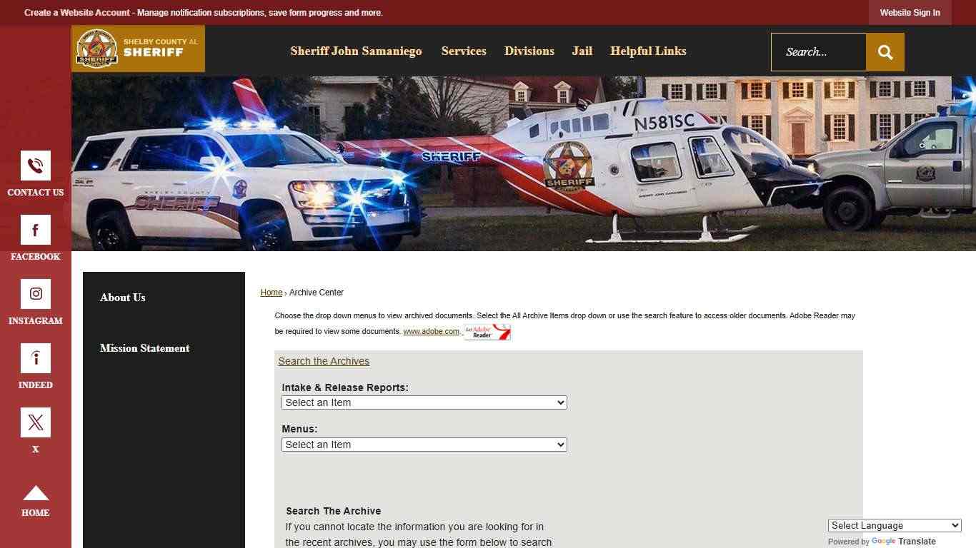 Archive Center • Shelby County Sheriff, AL • CivicEngage